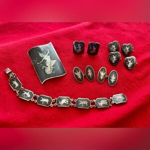 Vintage WW2 Sterling 925 Silver Siam Jewelry Collection
